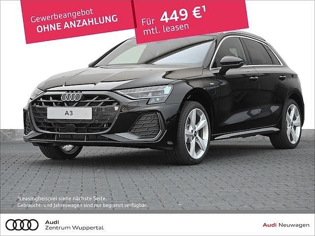 Mythosschwarz metallic Gebraucht 2025 Audi A3 Sportback e-tron S-Line Kleinwagen | 43.960 € - Bild 1/4