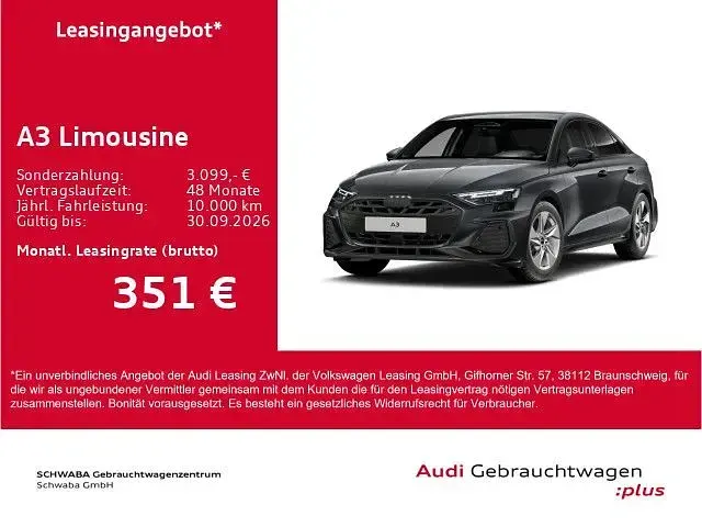 Gebraucht Audi A3 S-Line 150 PS (110 kW) 2026 Daytonagrau perleffekt Limousine