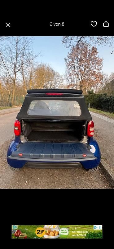 Gebraucht Smart ForTwo Cabrio Passion 61 PS (44 kW) 2002 Blau Cabrio
