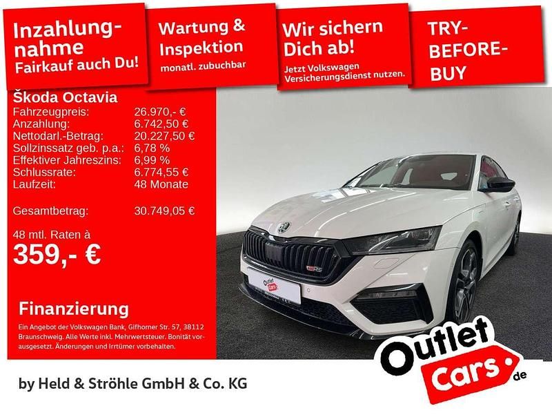 Candyweiss Gebraucht 2022 Skoda Octavia RS Limousine | 26.970 € (Guter Preis) - Bild 1/3
