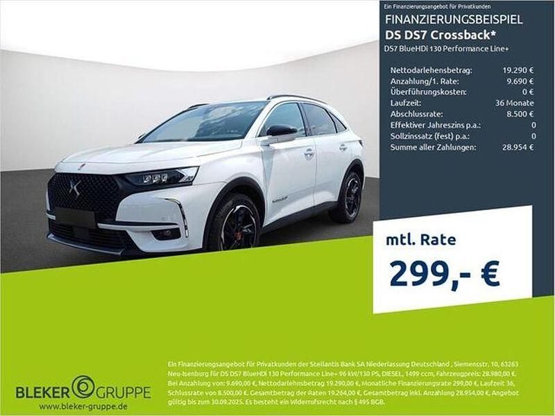 Polar weiß Gebraucht 2023 DS Automobiles DS7 Crossback Performance Line Plus SUV | 26.680 € (Superpreis) - Bild 1/3