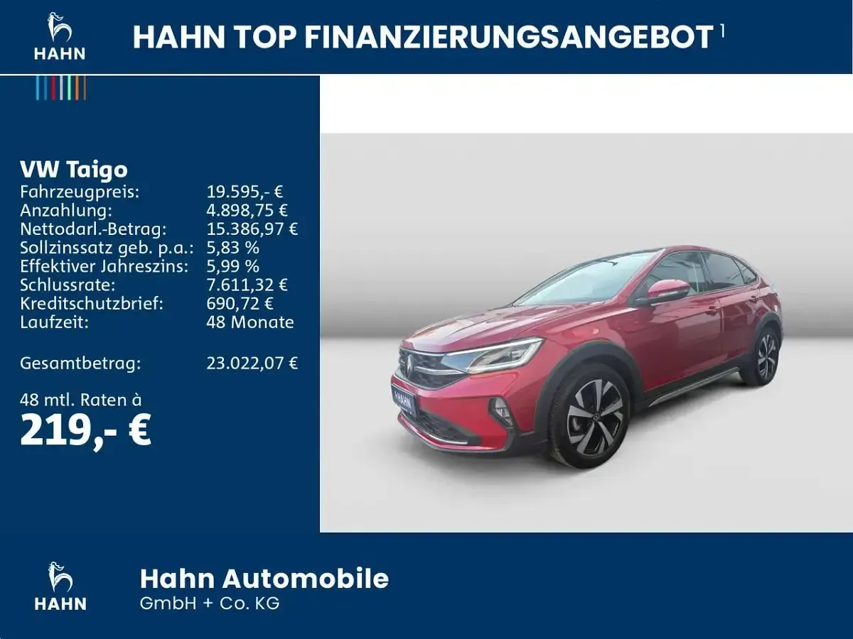 Gebraucht VW Taigo Style 110 PS (80 kW) 2022 Kings red metallic SUV