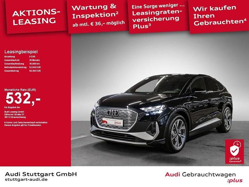 Mythosschwarz metallic Gebraucht 2025 Audi Q4 Sportback e-tron Sport SUV | 52.940 € - Bild 1/2