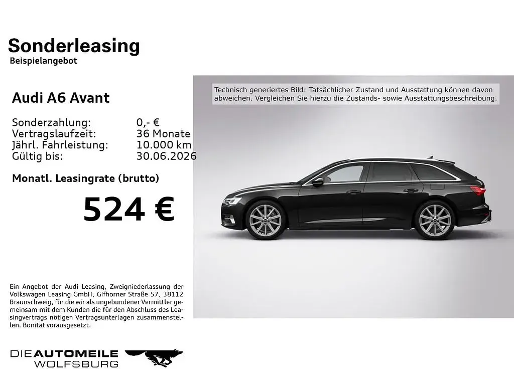 Brugt Audi A6 Advanced 299 HK (219 kW) 2025 Sort Stationcar