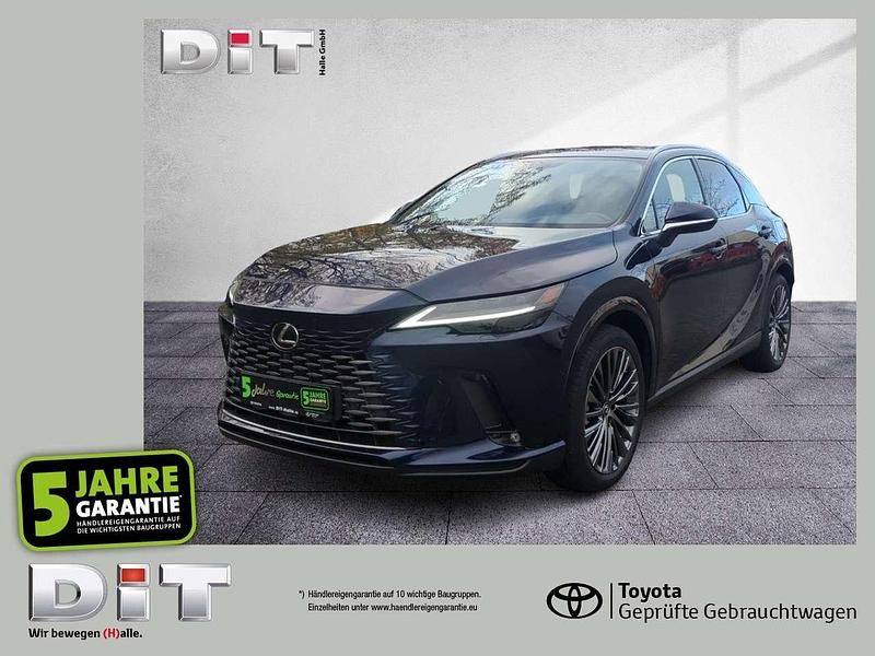 Deep blue Gebraucht 2023 Lexus RX450h+ E-FOUR Luxury Line SUV | 62.590 € - Bild 1/4