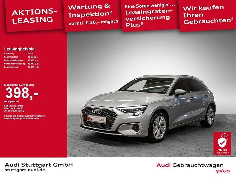 Florettsilber metallic Gebraucht 2024 Audi A3 Sportback e-tron Advanced Plus Limousine | 32.940 € (Etwas zu teuer) - Bild 1/2