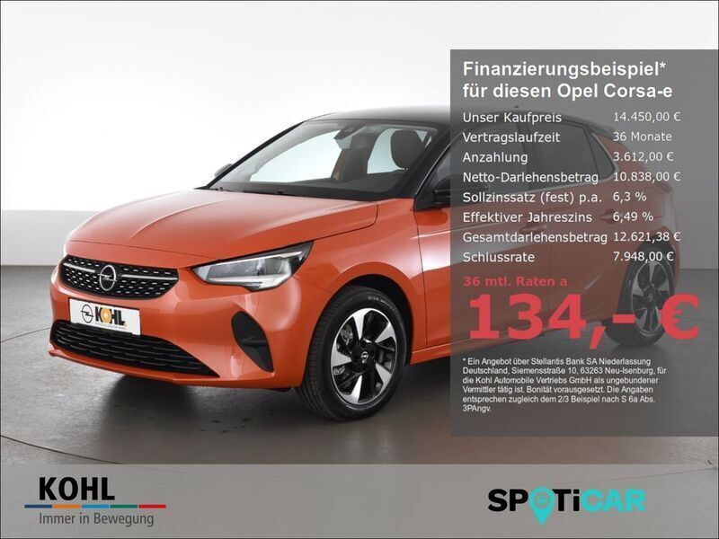 Orange Gebraucht 2021 Opel Corsa-e Elegance Kleinwagen | 15.350 € (Fairer Preis) - Bild 1/4
