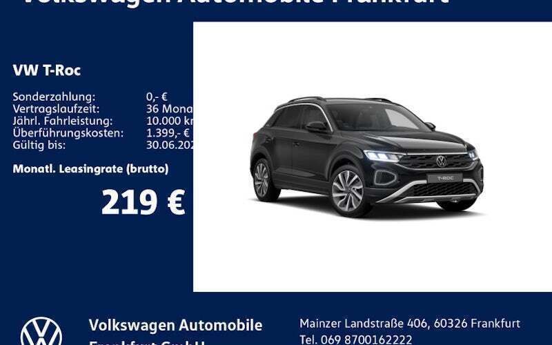 Schwarz Neu 2025 VW T-Roc Life SUV | 32.290 € (Fairer Preis) - Bild 1/4