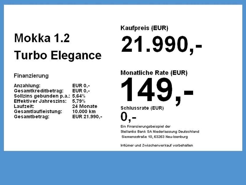 Neu Opel Mokka Elegance 136 PS (100 kW) 2025 Lack weiss banquise/typ aussen SUV