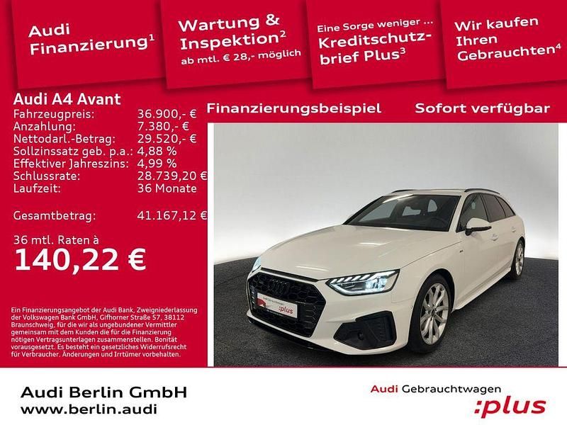 Arkonaweiß Gebraucht 2024 Audi A4 S-Line Kombi | 36.900 € (Fairer Preis) - Bild 1/3
