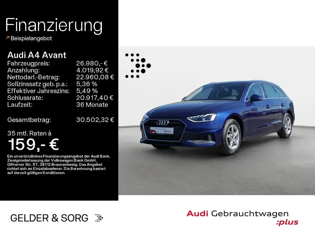 Gebraucht Audi A4 Business 163 PS (119 kW) 2024 Navarrablau metallic Kombi