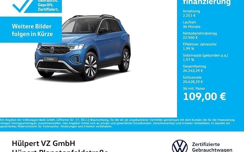 Blau Gebraucht 2024 VW T-Roc Move SUV | 25.211 € (Superpreis) - Bild 1/4