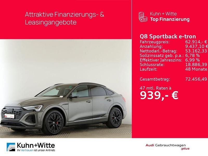 Chronosgrau metallic Gebraucht 2023 Audi Q8 Sportback e-tron S-Line SUV | 62.914 € (Guter Preis) - Bild 1/4
