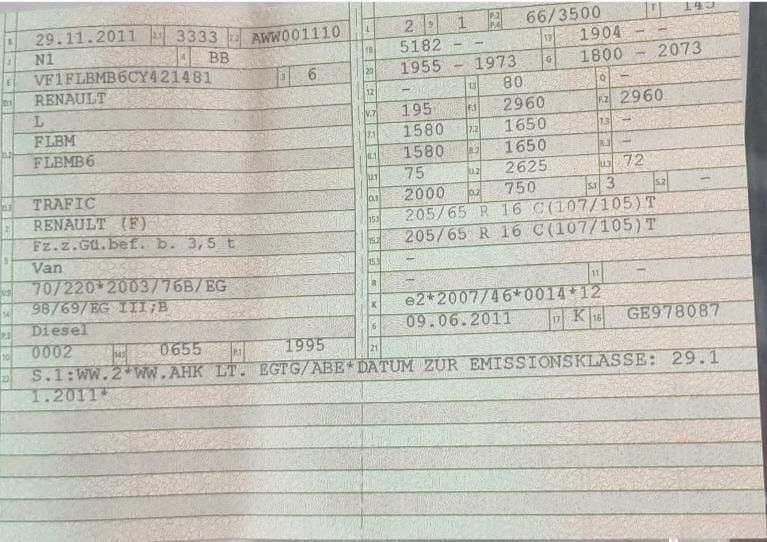 Gebraucht Renault Trafic 90 PS (66 kW) 2011 Weiß Van / Kleinbus