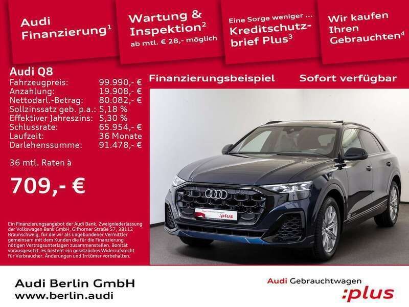 Waitomoblau metallic Gebraucht 2025 Audi Q8 Ambiente SUV | 106.500 € - Bild 1/3