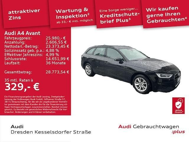 Gebraucht Audi A4 136 PS (100 kW) 2023 Brillantschwarz Kombi