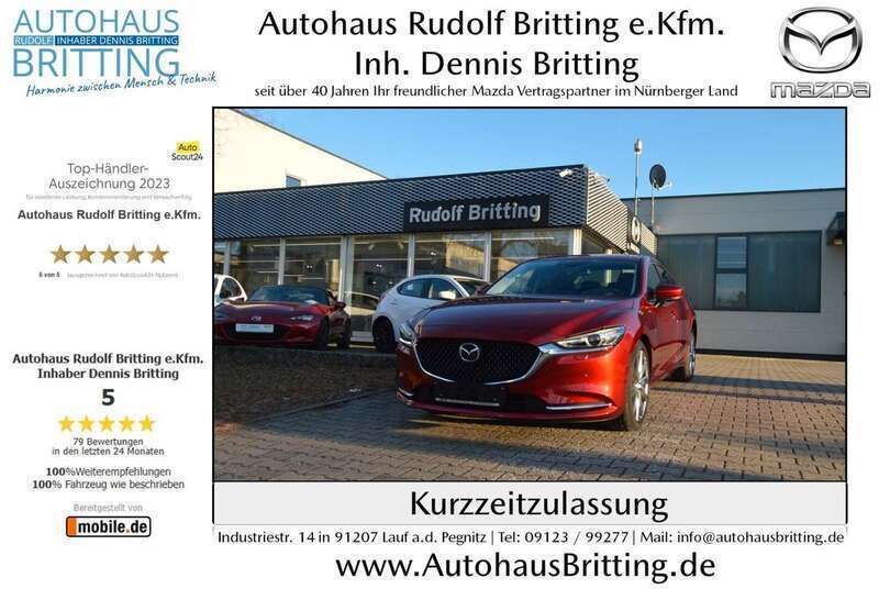 Rot Gebraucht 2024 Mazda 6 Exclusive-Line Limousine | 31.990 € (Fairer Preis) - Bild 1/4