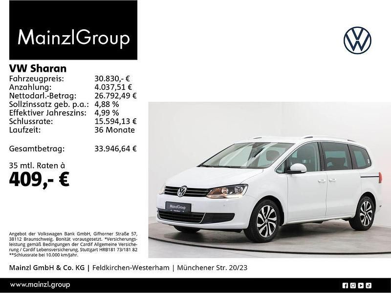Weiß Gebraucht 2022 VW Sharan Active Van / Kleinbus | 30.830 € (Teuer) - Bild 1/3