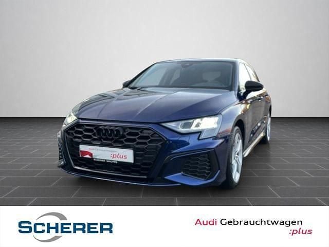 Navarrablau metallic Gebraucht 2023 Audi A3 Sportback e-tron S-Line Kleinwagen | 26.899 € (Guter Preis) - Bild 1/4