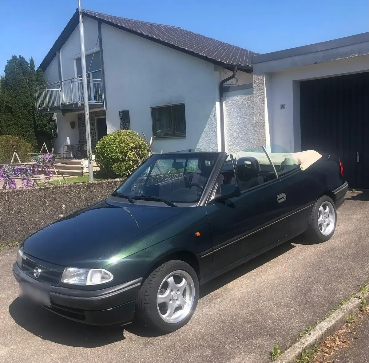 Gebraucht Opel Astra Cabriolet 82 PS (60 kW) 1994 Grün Cabrio
