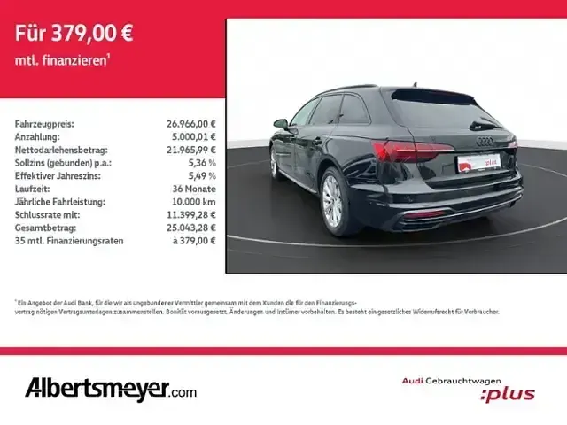 Gebraucht Audi A4 Advanced 163 PS (119 kW) 2021 Mythosschwarz metallic Kombi