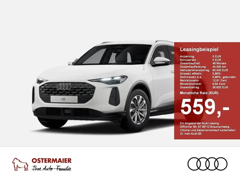 Nouă Audi Q5 204 CP (150 kW) 2026 Alb SUV