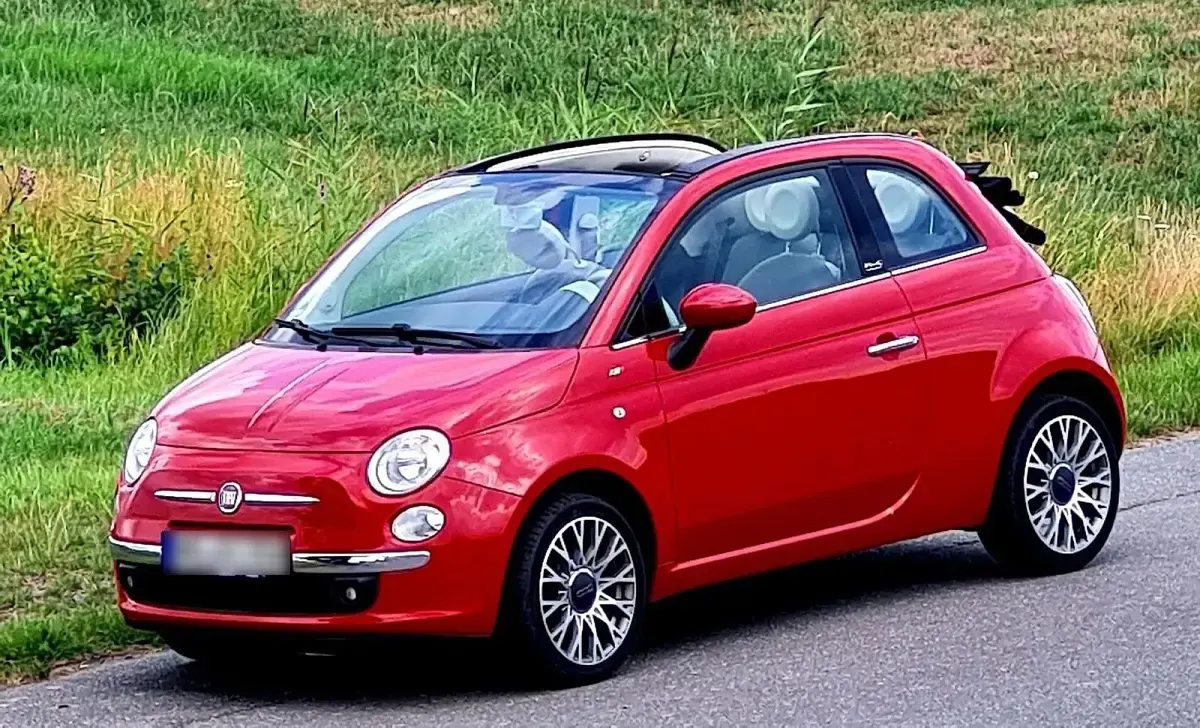 Używany Fiat 500 2011 Czerwony Kabriolet