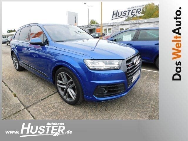 Blau metallic Gebraucht 2017 Audi SQ7 Ambiente SUV | 52.550 € (Teuer) - Bild 1/4
