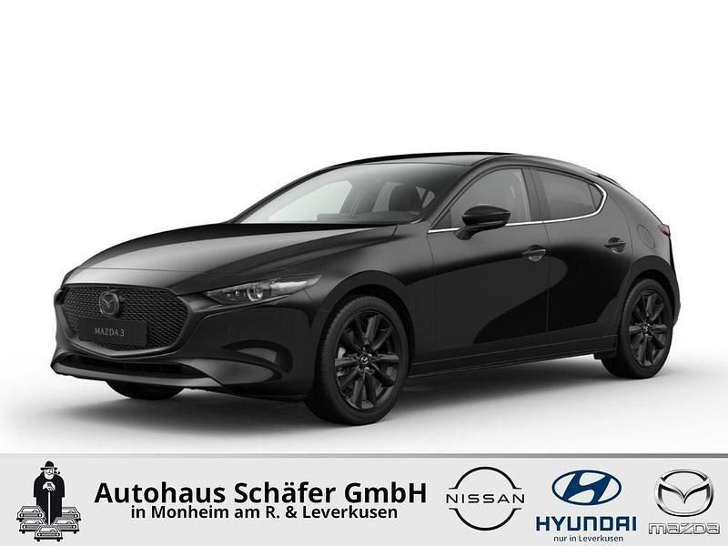 Jet black Neu 2025 Mazda 3 Takumi-Line Limousine | 32.777 € (Fairer Preis) - Bild 1/3