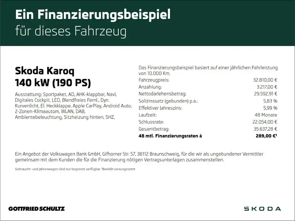 Gebraucht Skoda Karoq SportLine 190 PS (139 kW) 2023 Schwarz SUV
