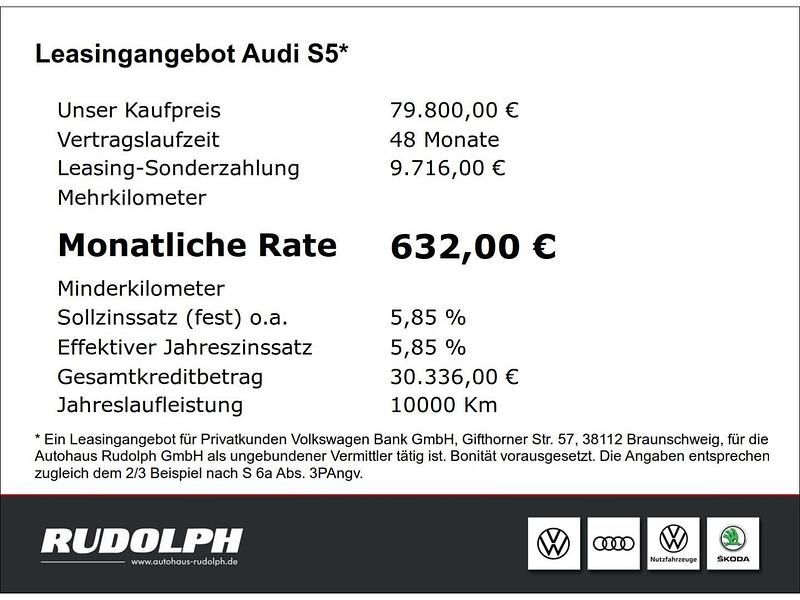 Neu Audi S5 Ambiente 367 PS (269 kW) 2026 Mythosschwarz metallic Kombi