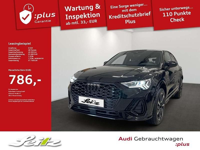 Mythosschwarz metallic Gebraucht 2025 Audi Q3 Sportback S-Line SUV | 53.140 € (Teuer) - Bild 1/3