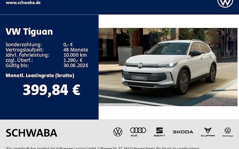 Neu VW Tiguan Life 150 PS (110 kW) 2025 Weiß SUV
