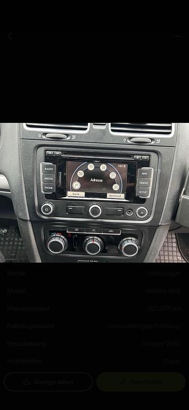 Gebraucht VW Golf VI 105 PS (77 kW) 2010 Silber Kleinwagen