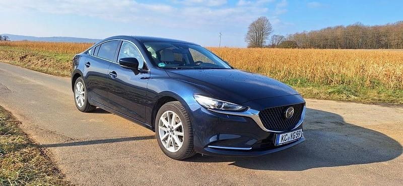 Blau Gebraucht 2021 Mazda 6 Exclusive-Line Limousine | 22.500 € (Fairer Preis) - Bild 1/4