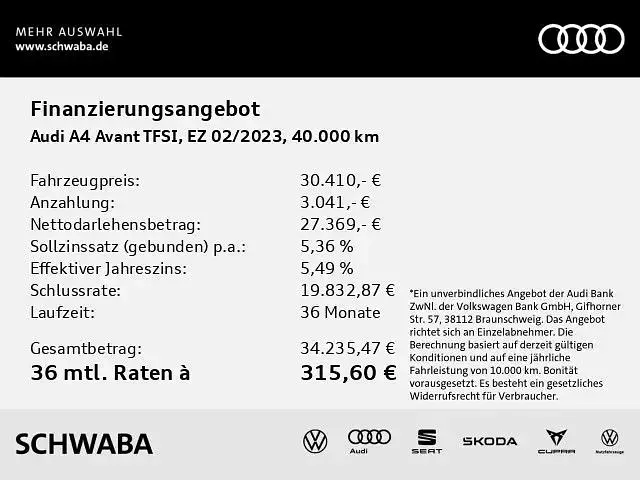 Gebraucht Audi A4 Performance 204 PS (150 kW) 2023 Schwarz Kombi