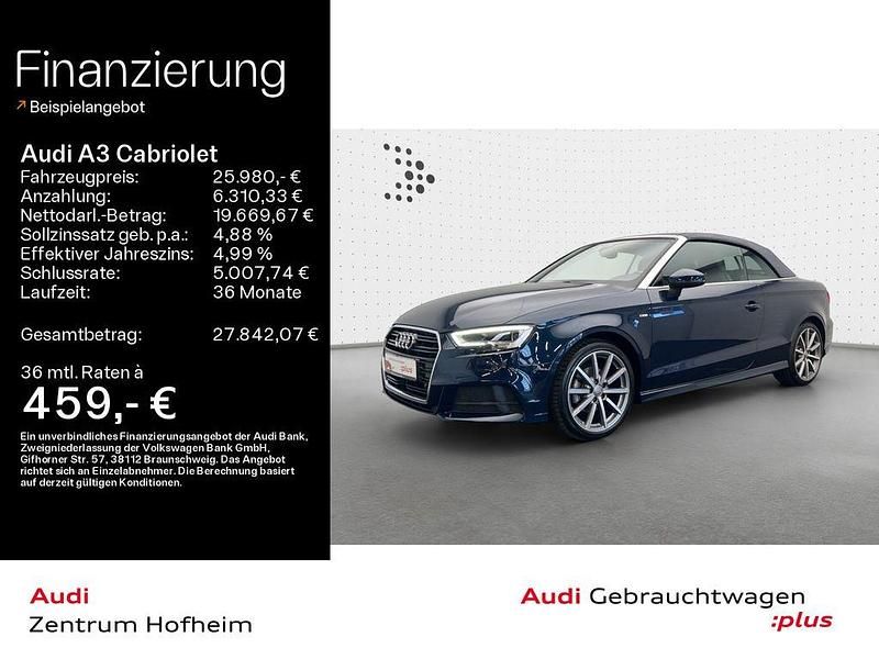 Kosmosblau metallic Gebraucht 2017 Audi A3 Cabriolet Sport Cabrio | 25.980 € (Teuer) - Bild 1/4