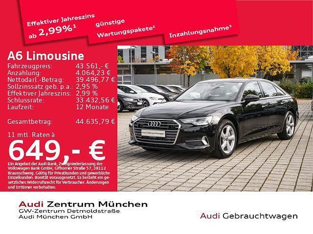 Mythosschwarz metallic Gebraucht 2023 Audi A6 Advanced Limousine | 43.561 € (Guter Preis) - Bild 1/2