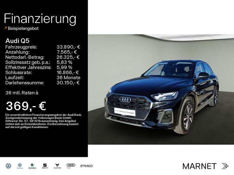 Mythosschwarz metallic Gebraucht 2021 Audi Q5 S-Line SUV | 33.890 € (Fairer Preis) - Bild 1/4
