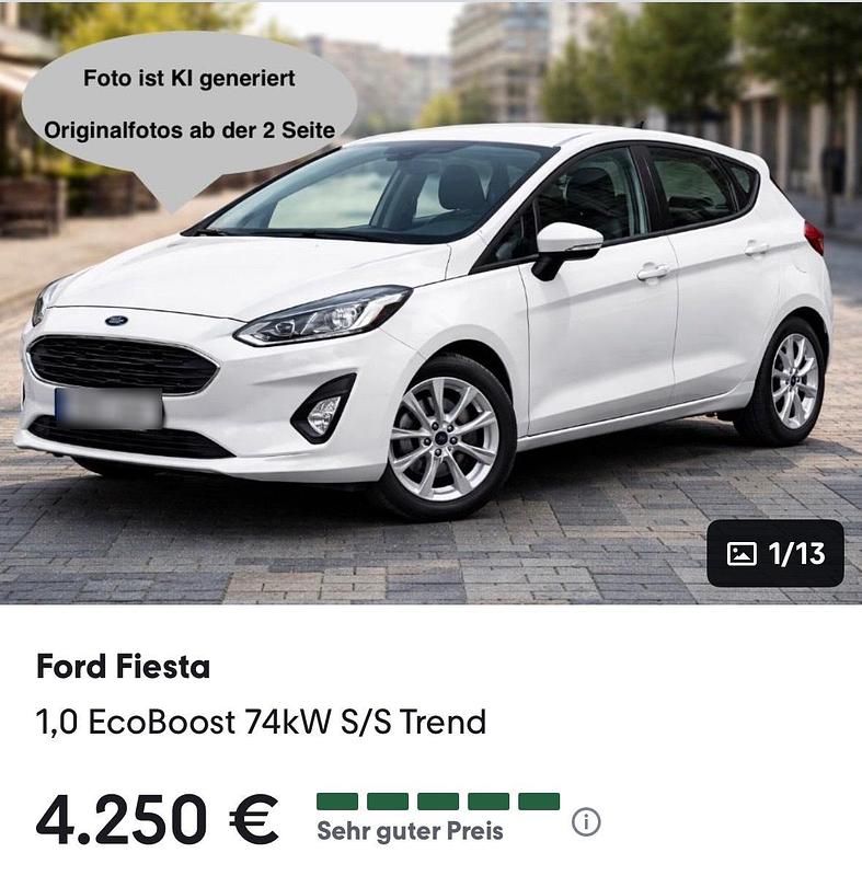 Gebraucht Ford Fiesta 101 PS (74 kW) 2017 Weiß Kleinwagen