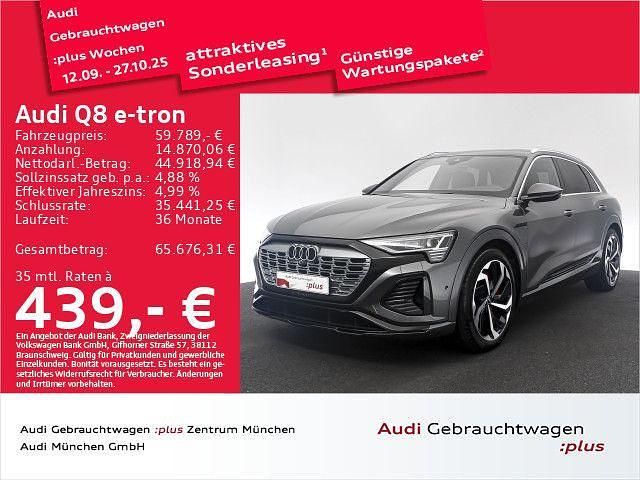 Daytonagrau perleffekt Gebraucht 2023 Audi Q8 e-tron S-Line SUV | 59.789 € - Bild 1/2