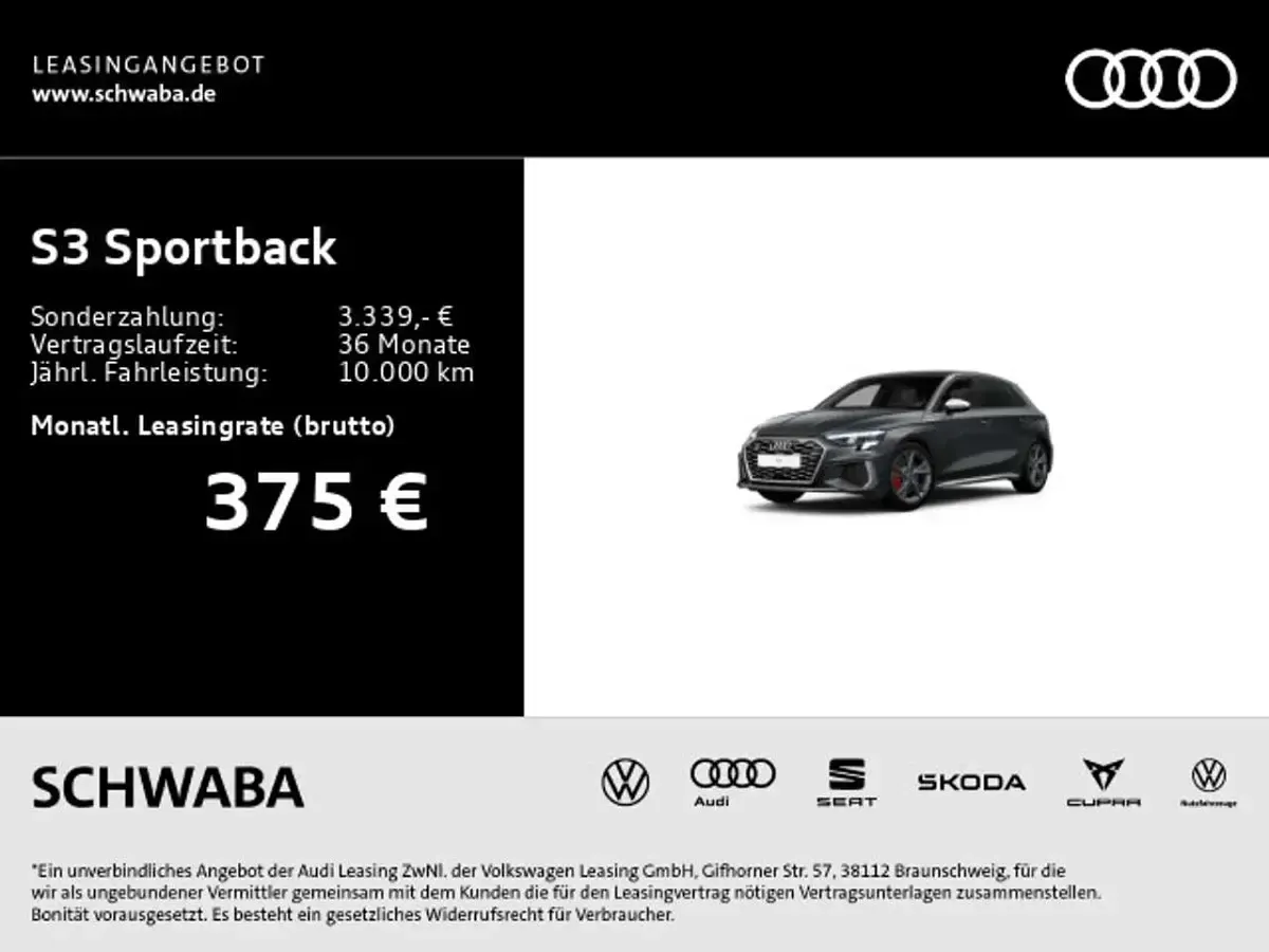 Gebraucht Audi S3 Ambiente 310 PS (228 kW) 2022 Daytonagrau perleffekt Limousine