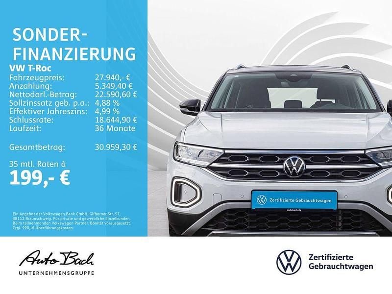 Gebraucht VW T-Roc Pro 150 PS (110 kW) 2024 Pure white/schwarz SUV