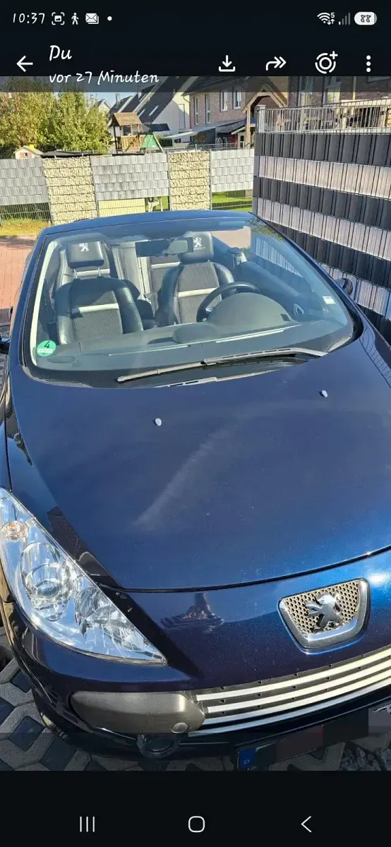 Gebraucht Peugeot 307 CC 108 PS (79 kW) 2007 Blau Cabrio