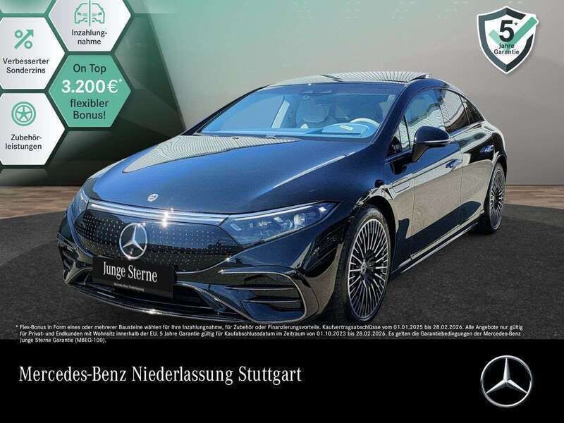 Schwarz Gebraucht 2022 Mercedes EQS580 AMG Limousine | 64.990 € - Bild 1/3
