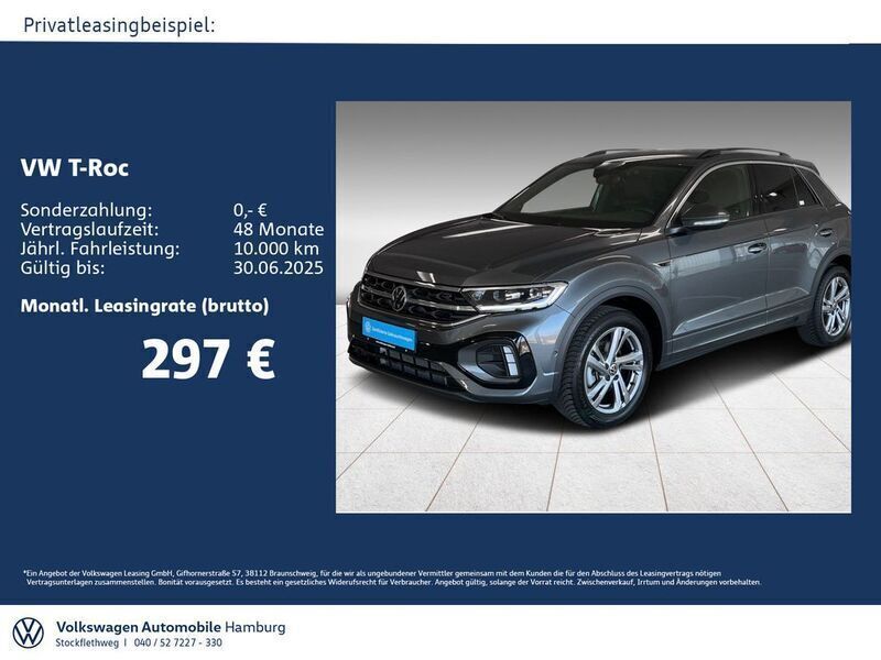 X3 indiumgrau metallic Gebraucht 2024 VW T-Roc R-line SUV | 31.920 € (Fairer Preis) - Bild 1/3