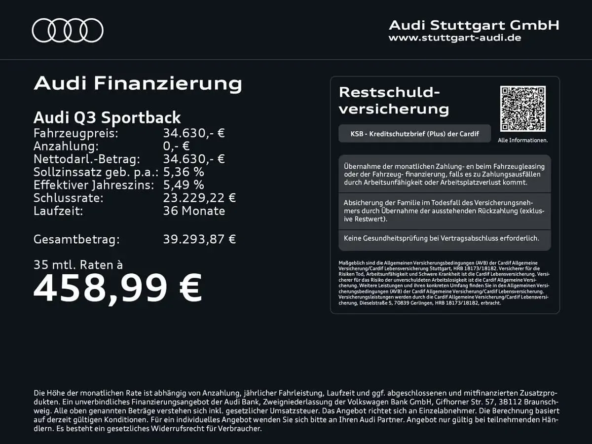 Gebraucht Audi Q3 245 PS (180 kW) 2023 Arkonaweiß SUV