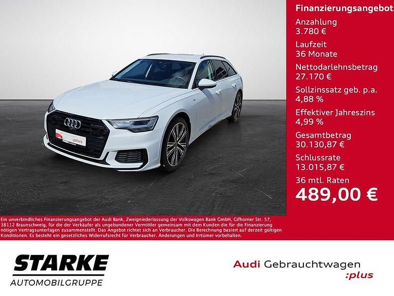 Gletscherweiß metallic Gebraucht 2021 Audi A6 S-Line Kombi | 30.950 € (Superpreis) - Bild 1/4