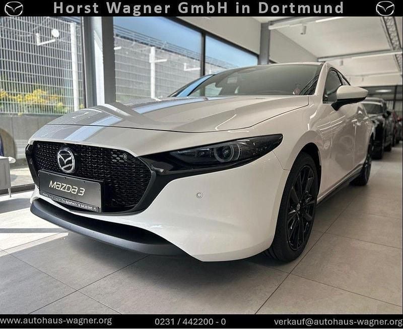 Weiß Neu 2025 Mazda 3 Exclusive-Line Limousine | 31.990 € (Fairer Preis) - Bild 1/3