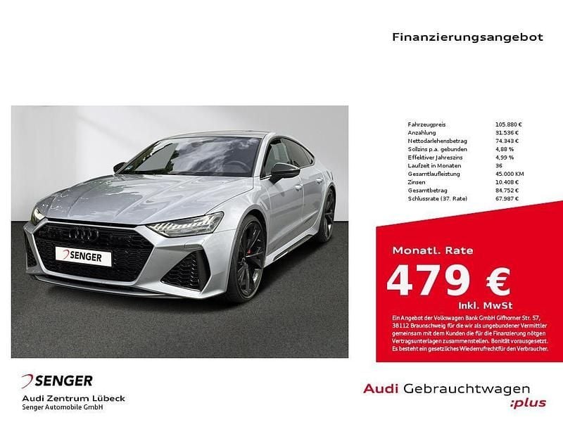 Florettsilber metallic Gebraucht 2022 Audi RS7 Ambiente Kleinwagen | 105.880 € (Fairer Preis) - Bild 1/4